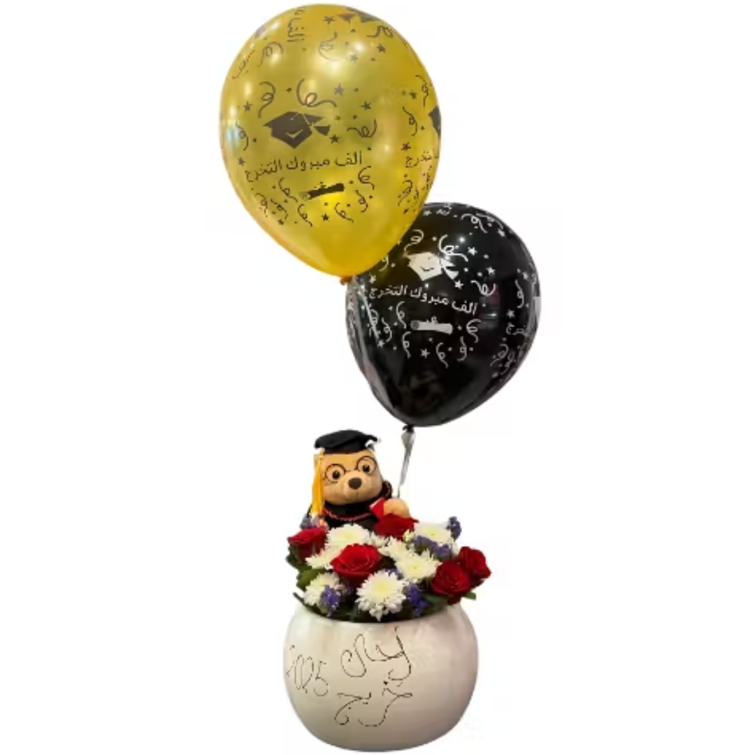 Graduation Flowers in a Jar, send flowers to amman Graduation Flowers in a Jar, send flowers to amman