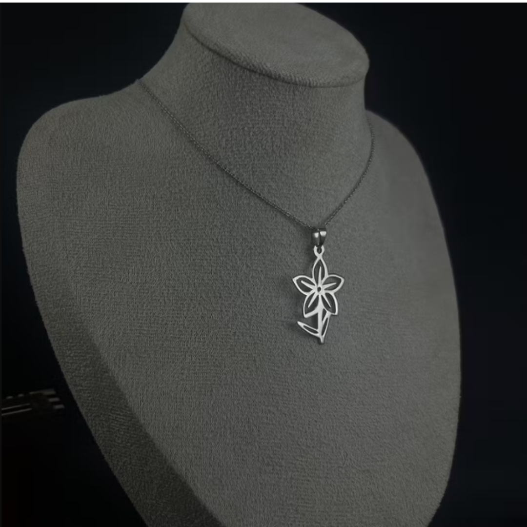 Radiant rose silver necklace, send Silver to amman jordan